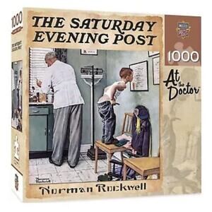 Masterpieces 1000 Piece Jigsaw Puzzle At the Doctor by Norman Rockwell NEW